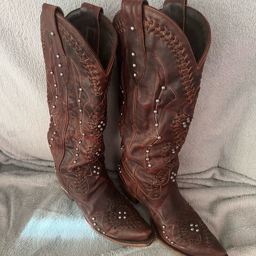 Lane Boots - Cossette - Cognac-Size 8